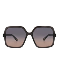Chloé Chloé Womens Square/Rectangle Grey Grey Blue Fashion Designer Eyewear