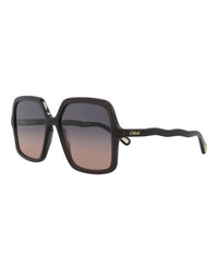 Chloé Chloé Womens Square/Rectangle Grey Grey Blue Fashion Designer Eyewear