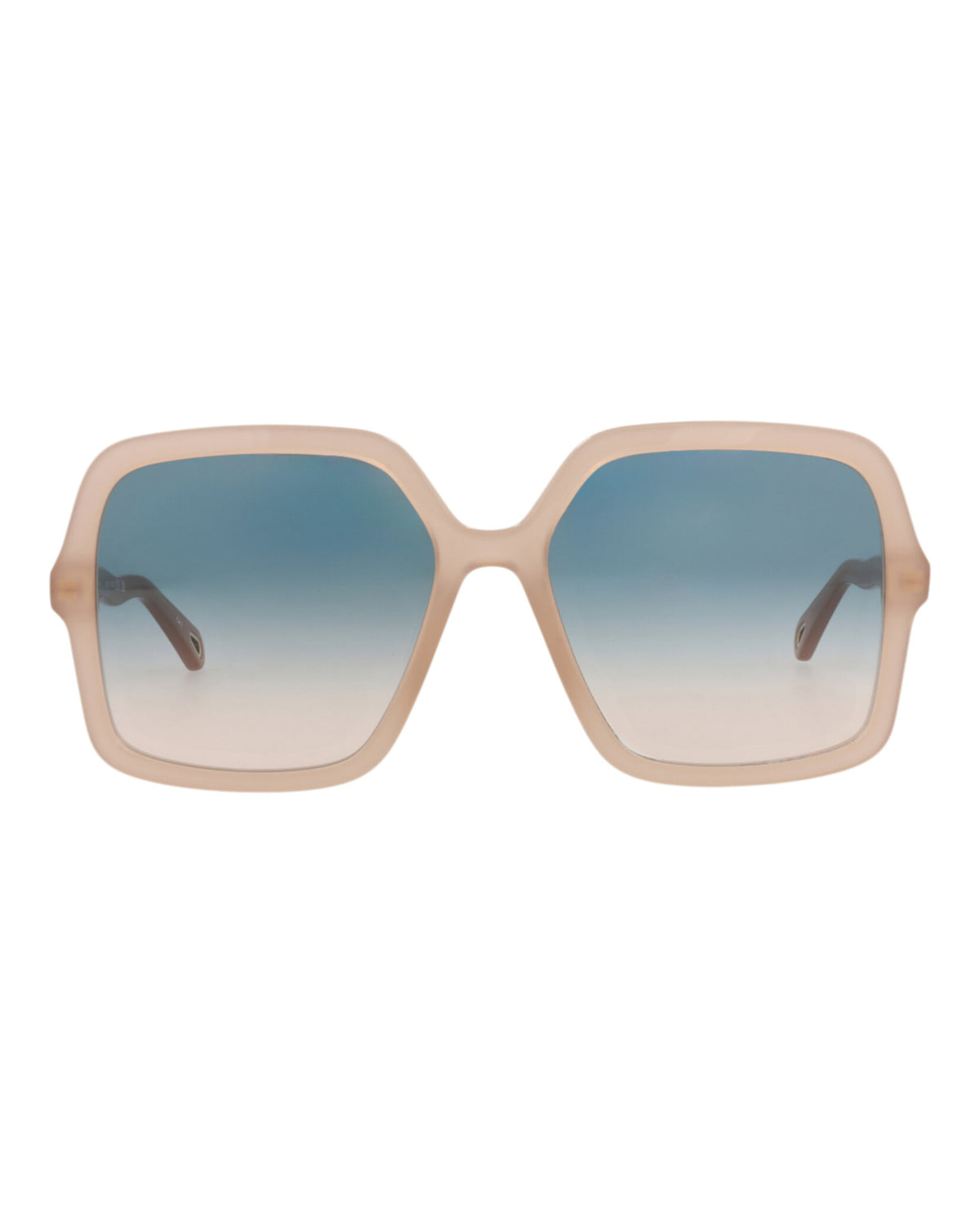 Chloé Chloé Womens Square/Rectangle Nude Nude Green Fashion Designer Eyewear