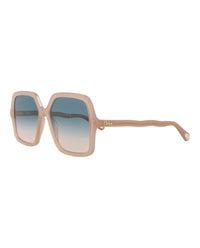 Chloé Chloé Womens Square/Rectangle Nude Nude Green Fashion Designer Eyewear