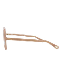 Chloé Chloé Womens Square/Rectangle Nude Nude Green Fashion Designer Eyewear