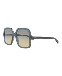 Chloé Womens Square/Rectangle Blue Blue Blue Fashion Designer Eyewear