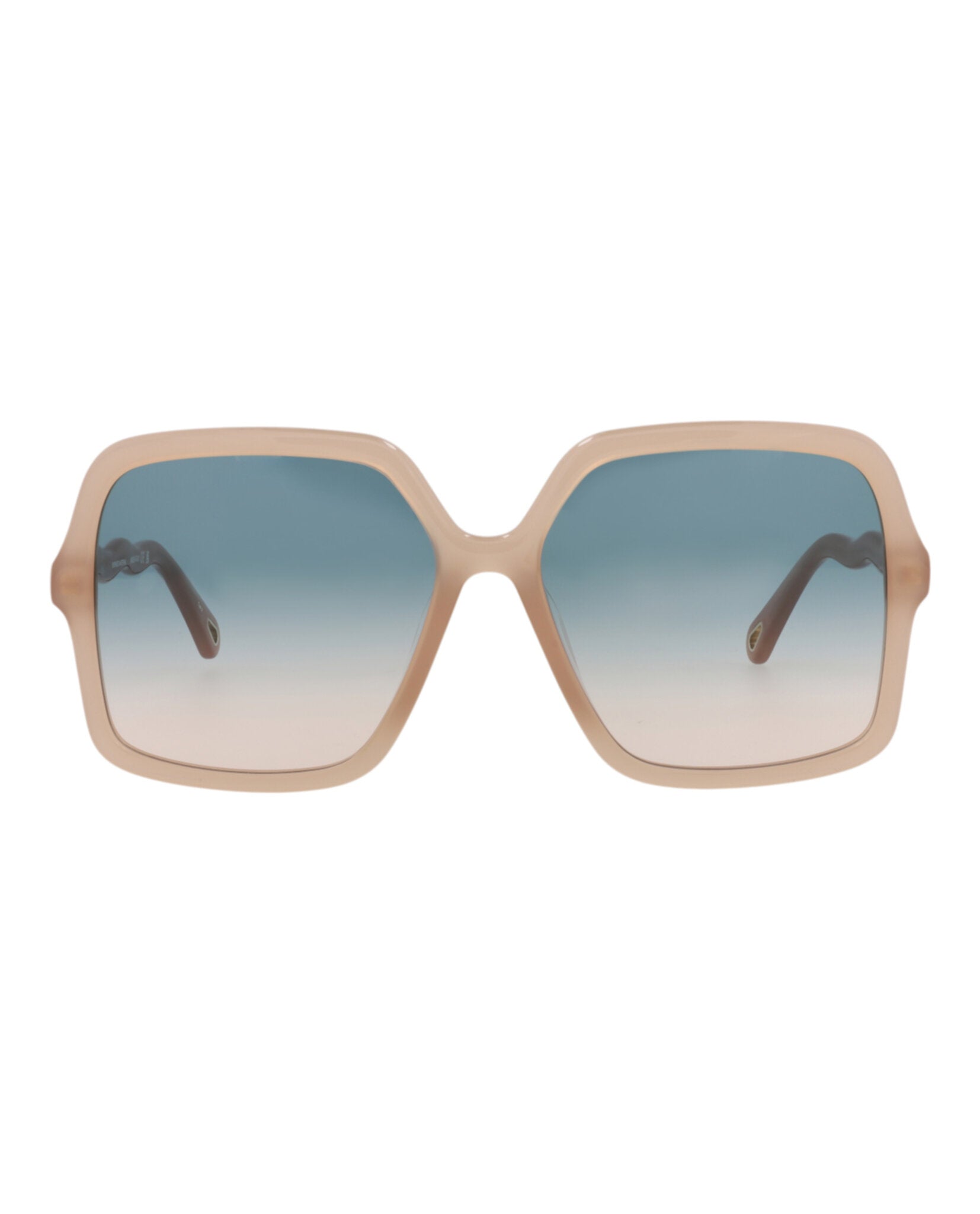 Chloé Chloé Womens Square/Rectangle Nude Nude Green Fashion Designer Eyewear