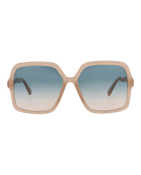 Chloé Chloé Womens Square/Rectangle Nude Nude Green Fashion Designer Eyewear
