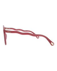 Chloé Chloé Womens Round/Oval Burgundy Burgundy Brown Fashion Designer Eyewear
