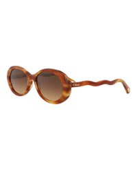Chloé Womens Round/Oval Havana Havana Brown Fashion Designer Eyewear