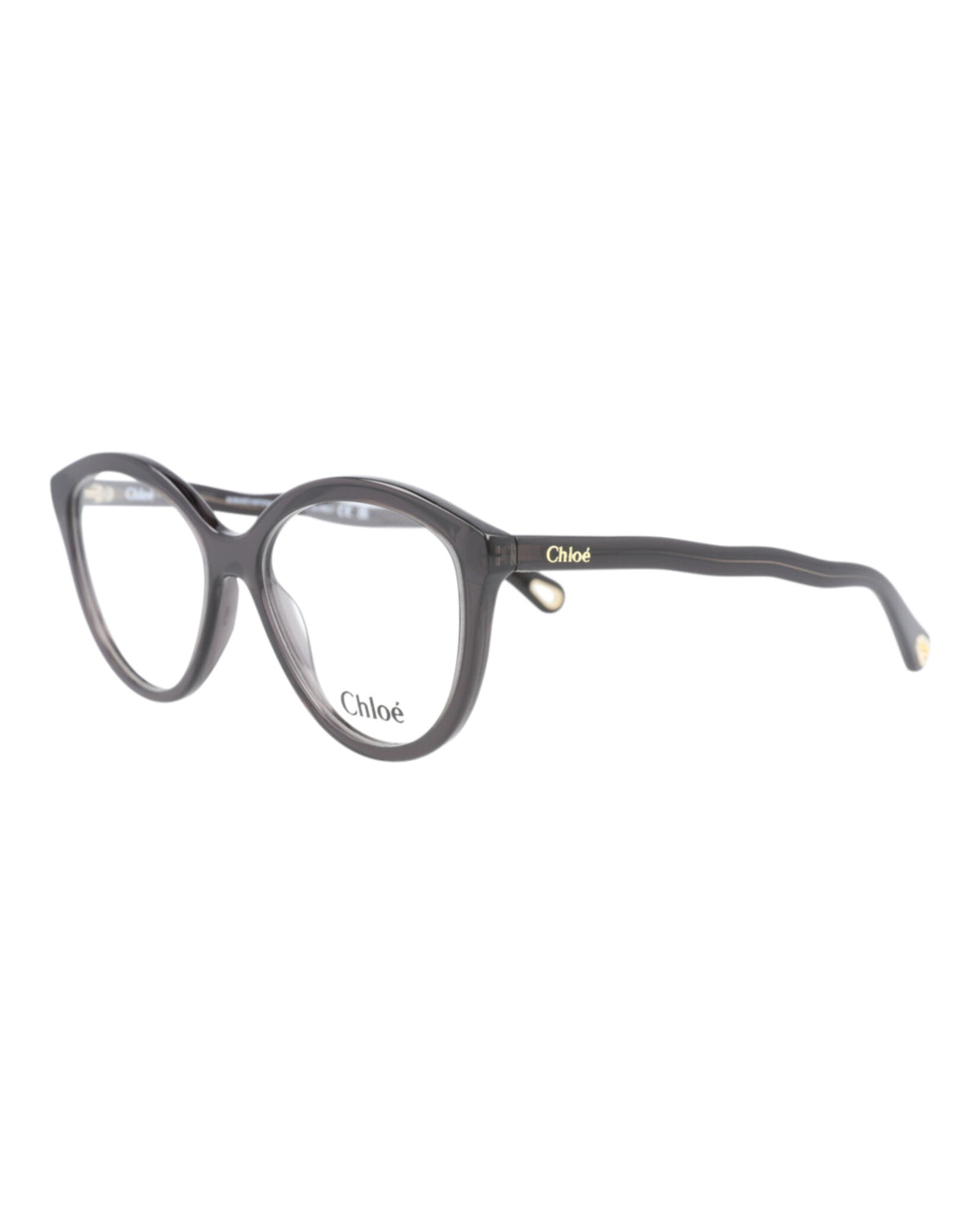 Chloé Womens Cat Eye Grey Grey Transparent Fashion Designer Eyewear