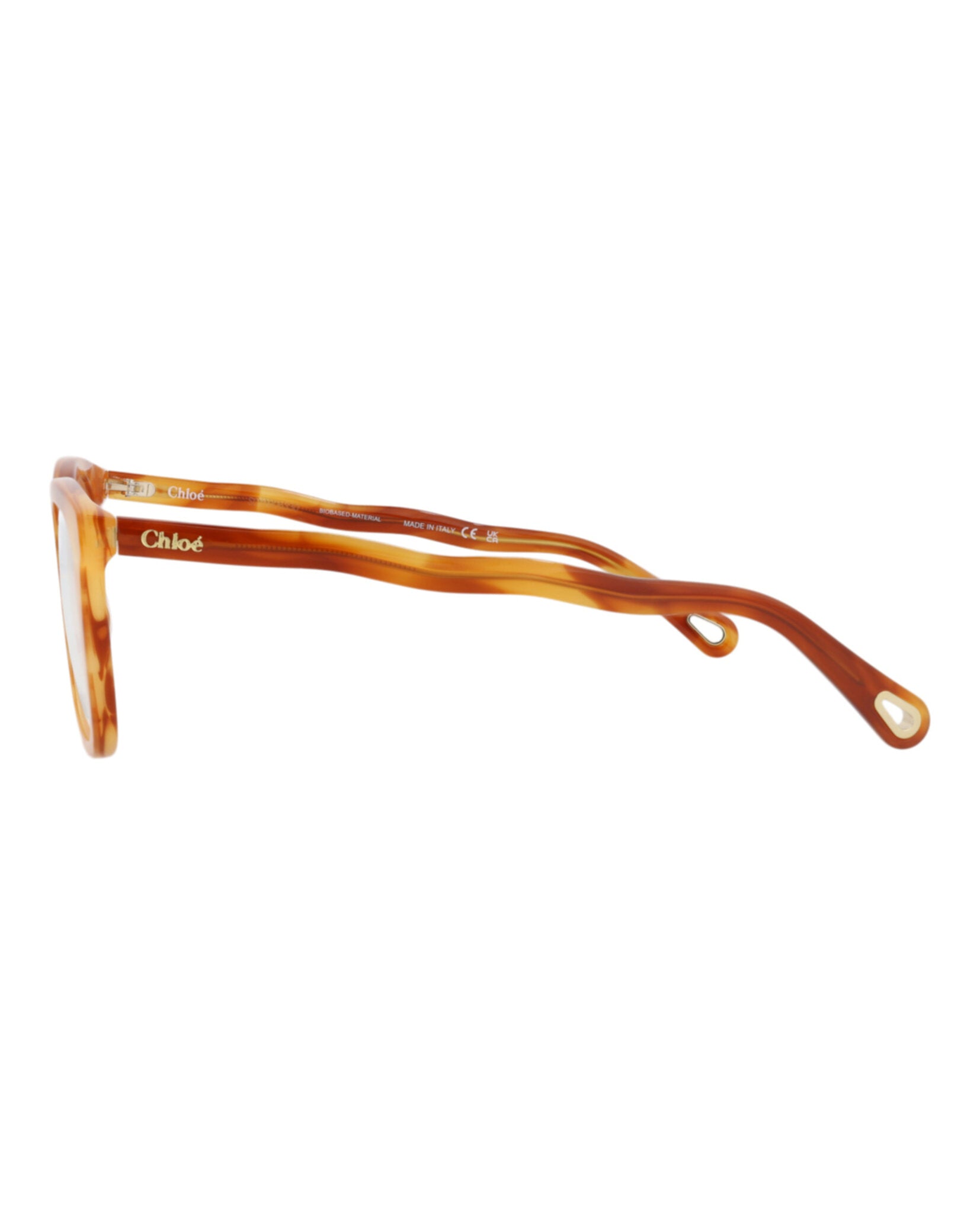Chloé Womens Square/Rectangle Havana Havana Transparent Fashion Designer Eyewear