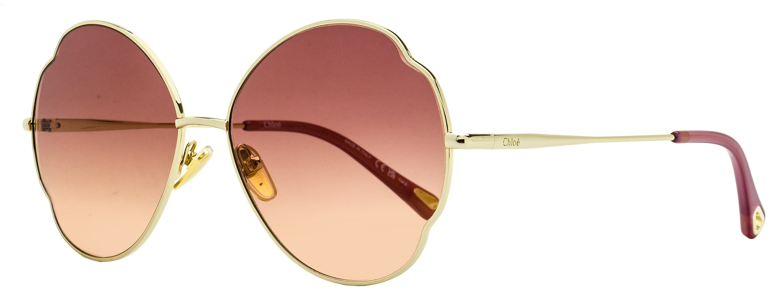 Chloe Butterfly Joni Sunglasses CH0093S 004 Gold/Rose 60mm Gold Rose