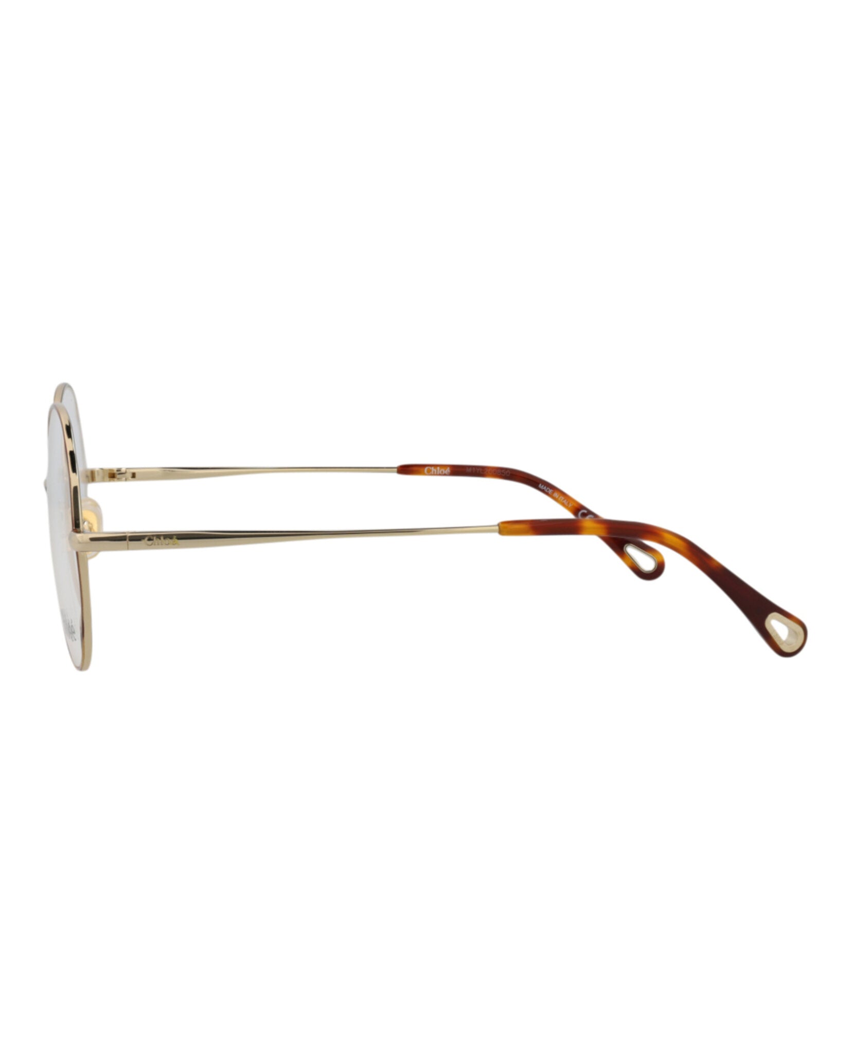 Chloé Womens Round/Oval Havana Gold Transparent Fashion Designer Eyewear