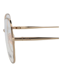 Chloé Womens Round/Oval Gold Gold Transparent Fashion Designer Eyewear
