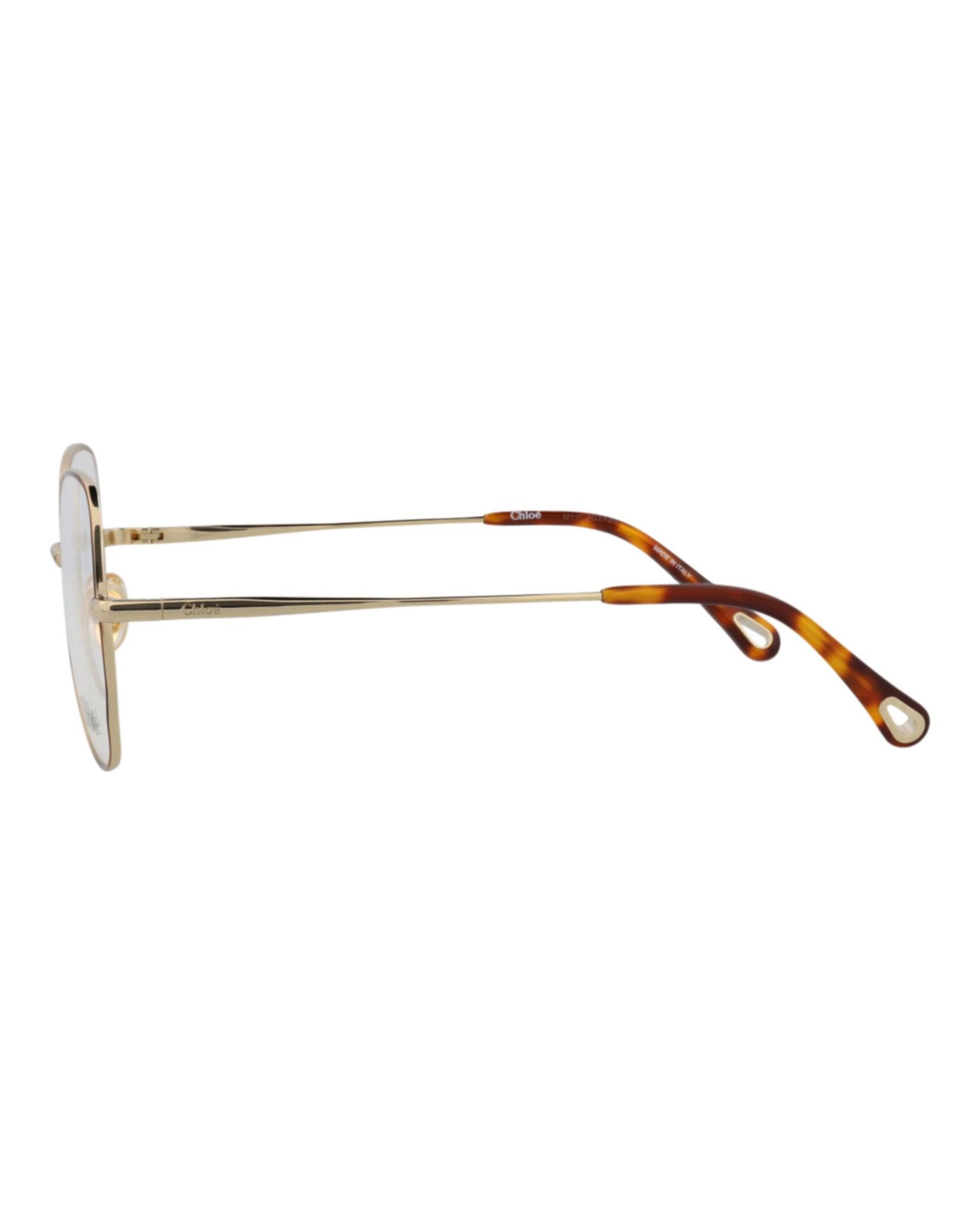 Chloé Womens Round/Oval Havana Gold Transparent Fashion Designer Eyewear