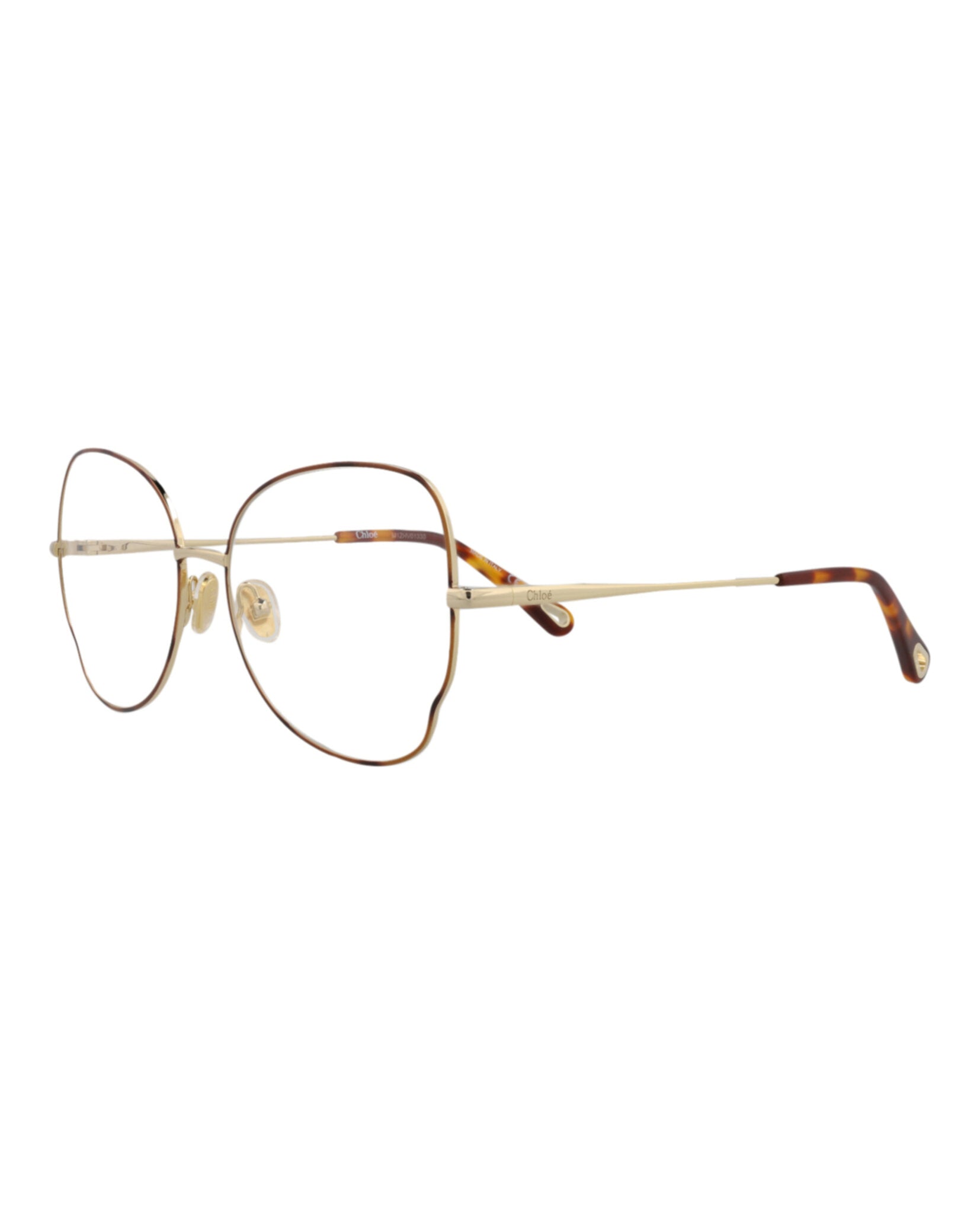 Chloé Womens Cat Eye Havana Gold Transparent Fashion Designer Eyewear