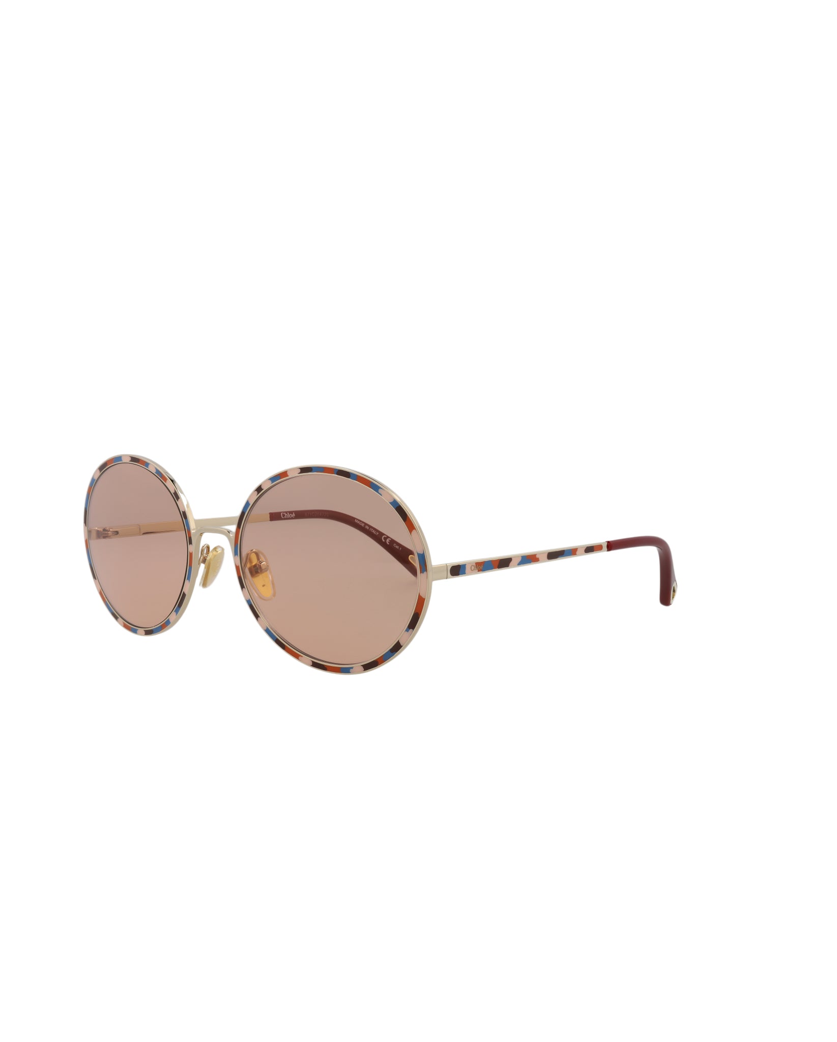 Chloé Womens Round/Oval Gold Gold Orange Fashion Designer Eyewear