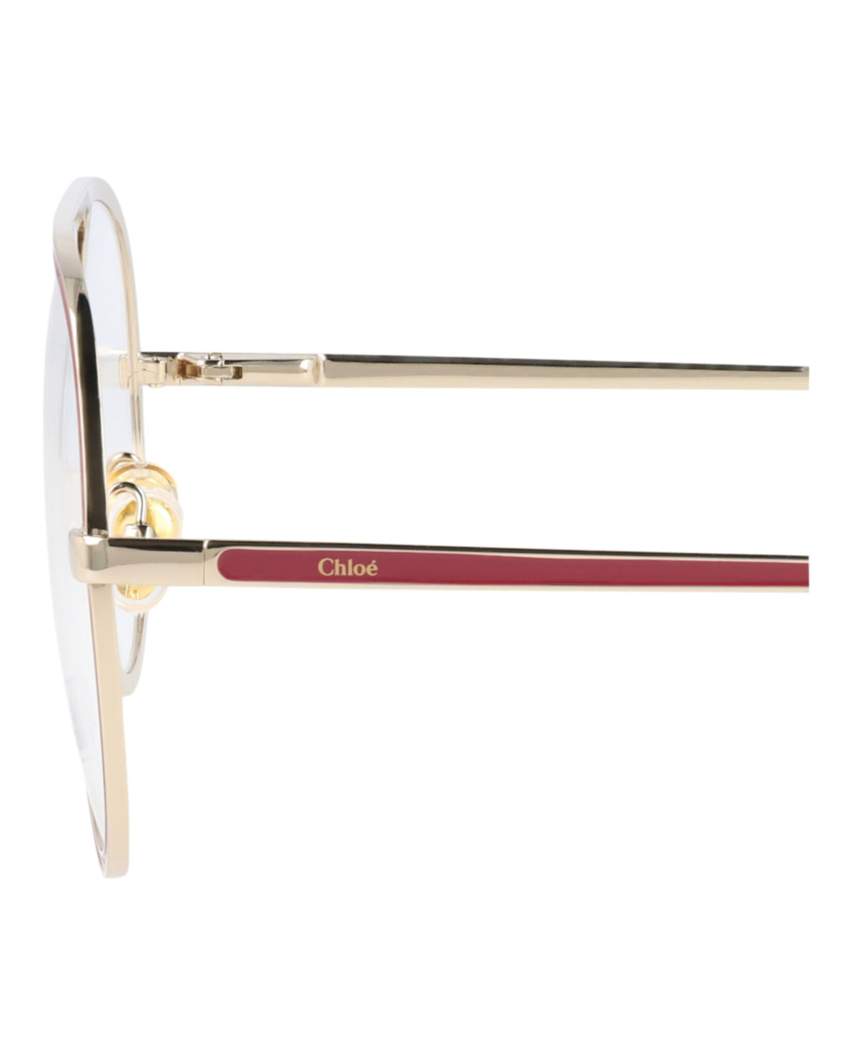 Chloé Womens Aviator Gold Gold Transparent Fashion Designer Eyewear