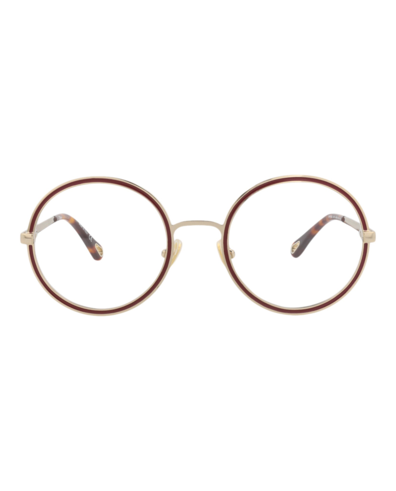 Chloé Chloé Womens Round/Oval Gold Gold Transparent Fashion Designer Eyewear
