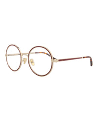 Chloé Chloé Womens Round/Oval Gold Gold Transparent Fashion Designer Eyewear