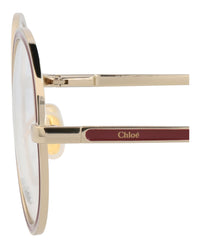 Chloé Chloé Womens Round/Oval Gold Gold Transparent Fashion Designer Eyewear