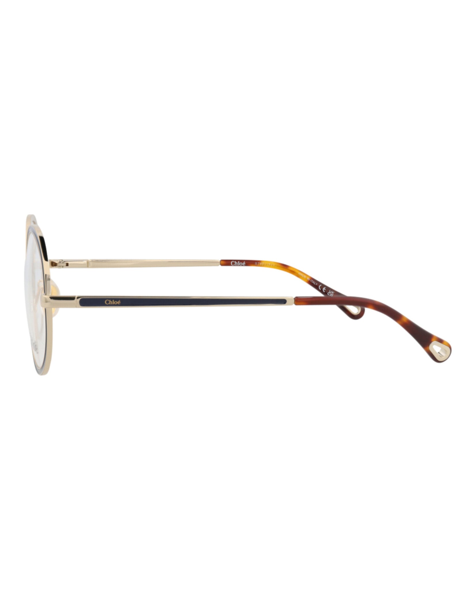 Chloé Chloé Womens Round/Oval Gold Gold Transparent Fashion Designer Eyewear
