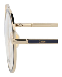 Chloé Chloé Womens Round/Oval Gold Gold Transparent Fashion Designer Eyewear