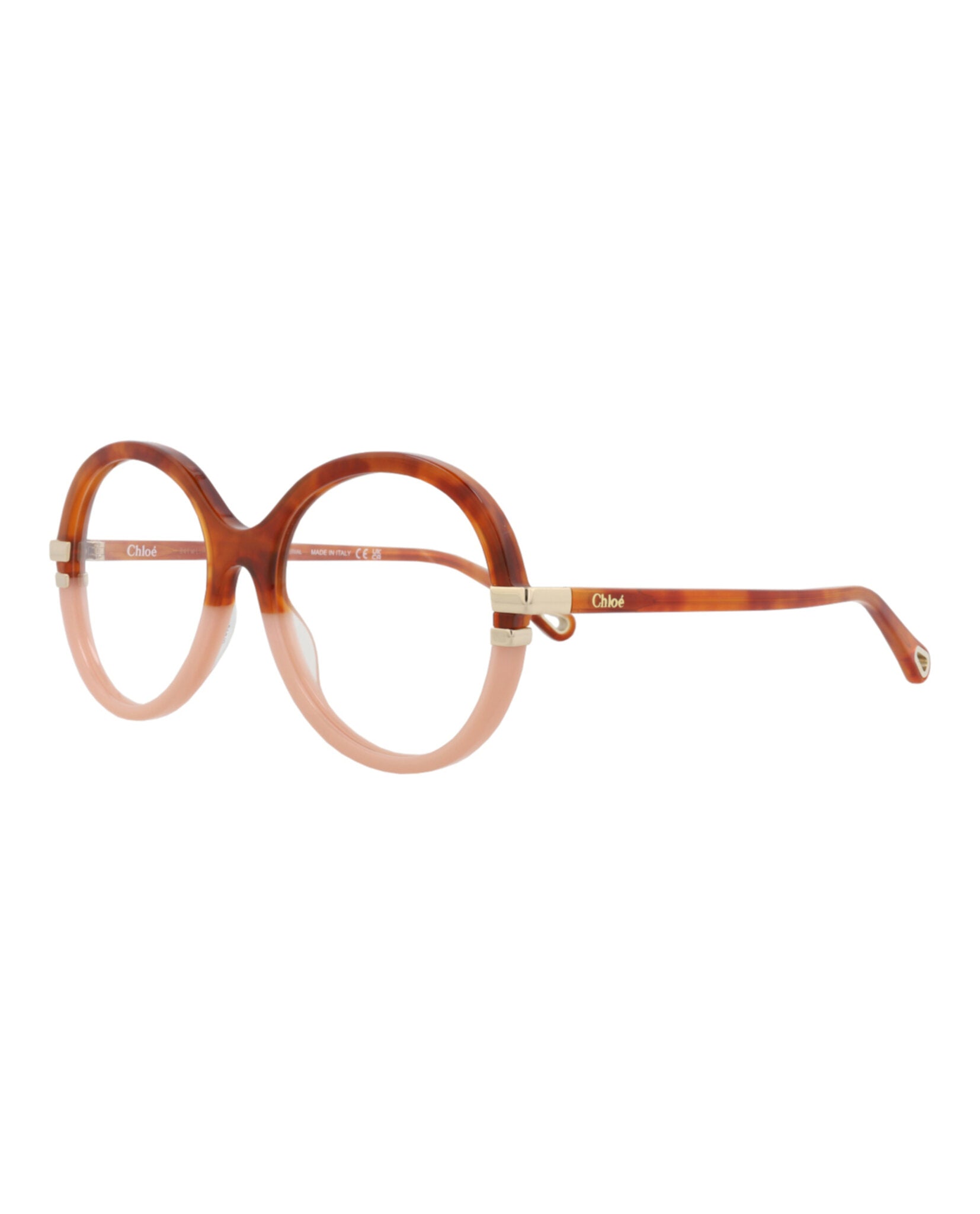 Chloé Womens Round/Oval Havana Havana Transparent Fashion Designer Eyewear