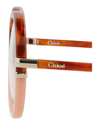 Chloé Womens Round/Oval Havana Havana Transparent Fashion Designer Eyewear