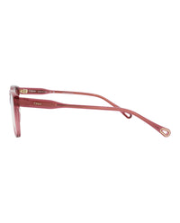 Chloé Chloé Womens Square/Rectangle Pink Pink Transparent Fashion Designer Eyewear