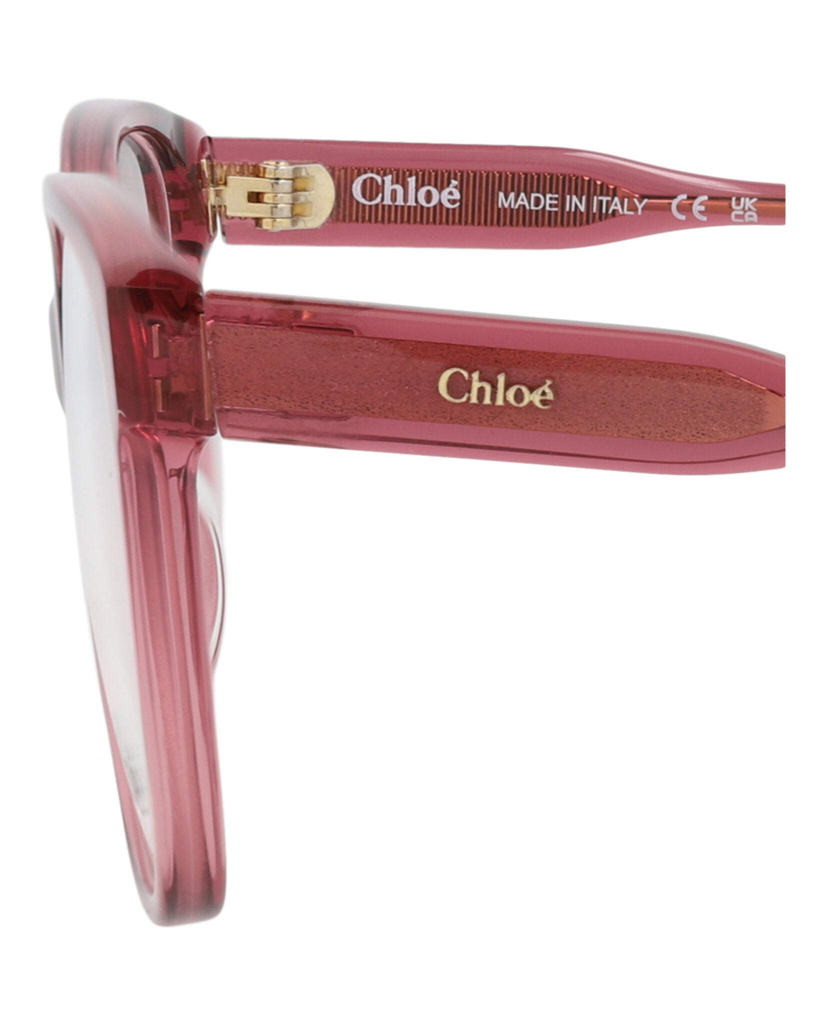 Chloé Chloé Womens Square/Rectangle Pink Pink Transparent Fashion Designer Eyewear