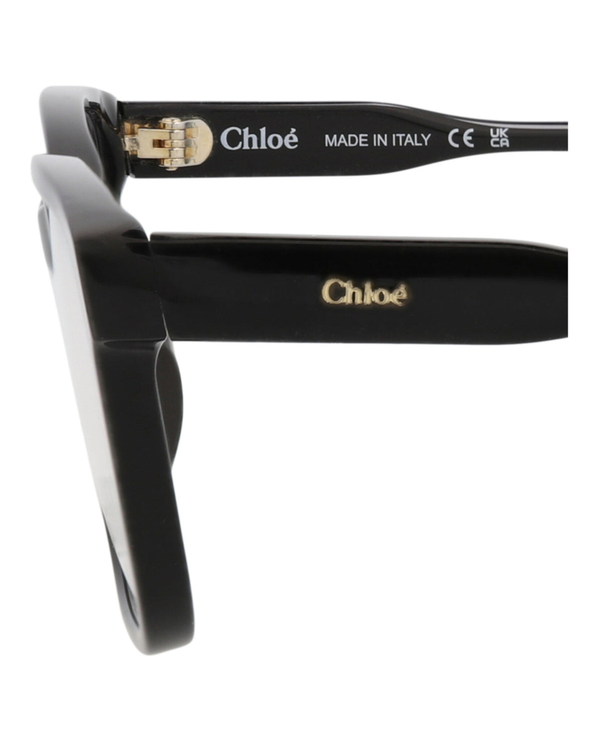 Chloé Womens Square/Rectangle Black Black Transparent Fashion Designer Eyewear