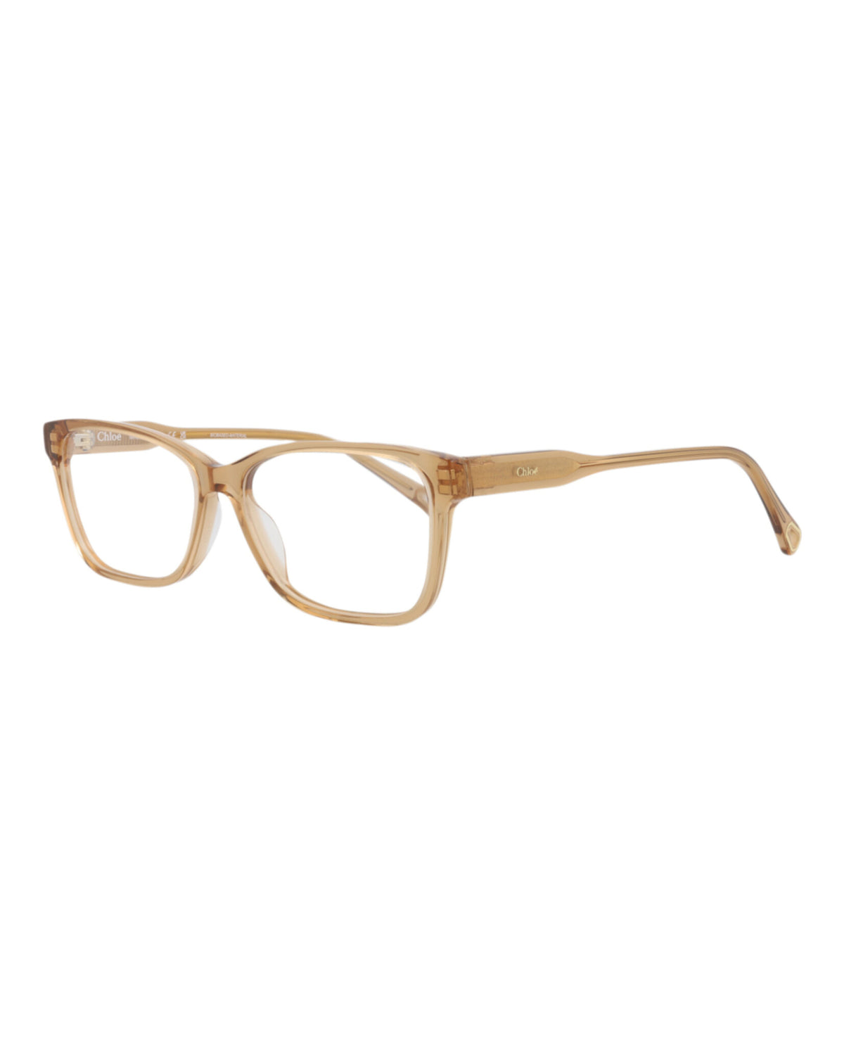 Chloé Womens Square/Rectangle Brown Brown Transparent Fashion Designer Eyewear