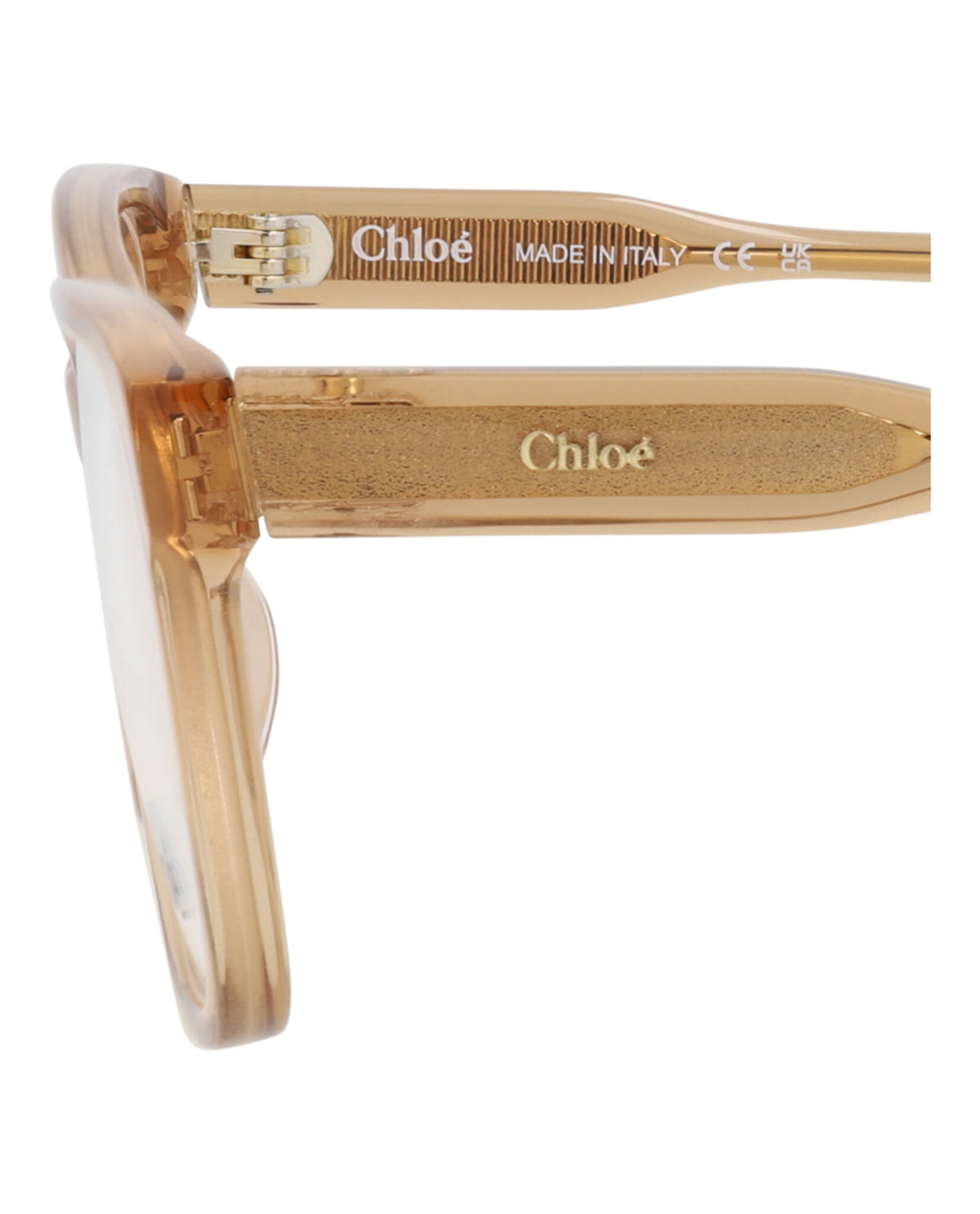 Chloé Womens Square/Rectangle Brown Brown Transparent Fashion Designer Eyewear