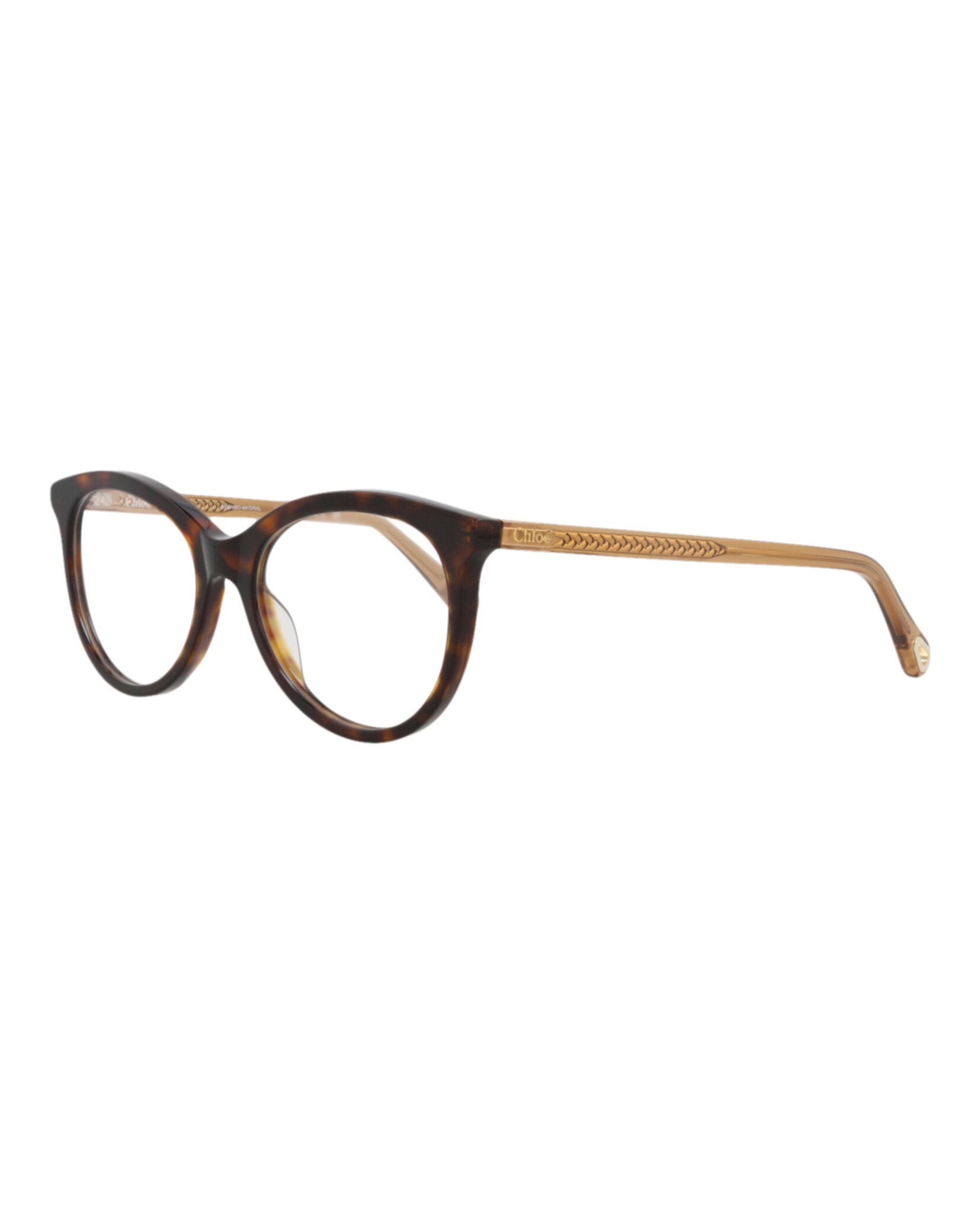 Chloé Chloé Womens Round/Oval Havana Brown Transparent Fashion Designer Eyewear
