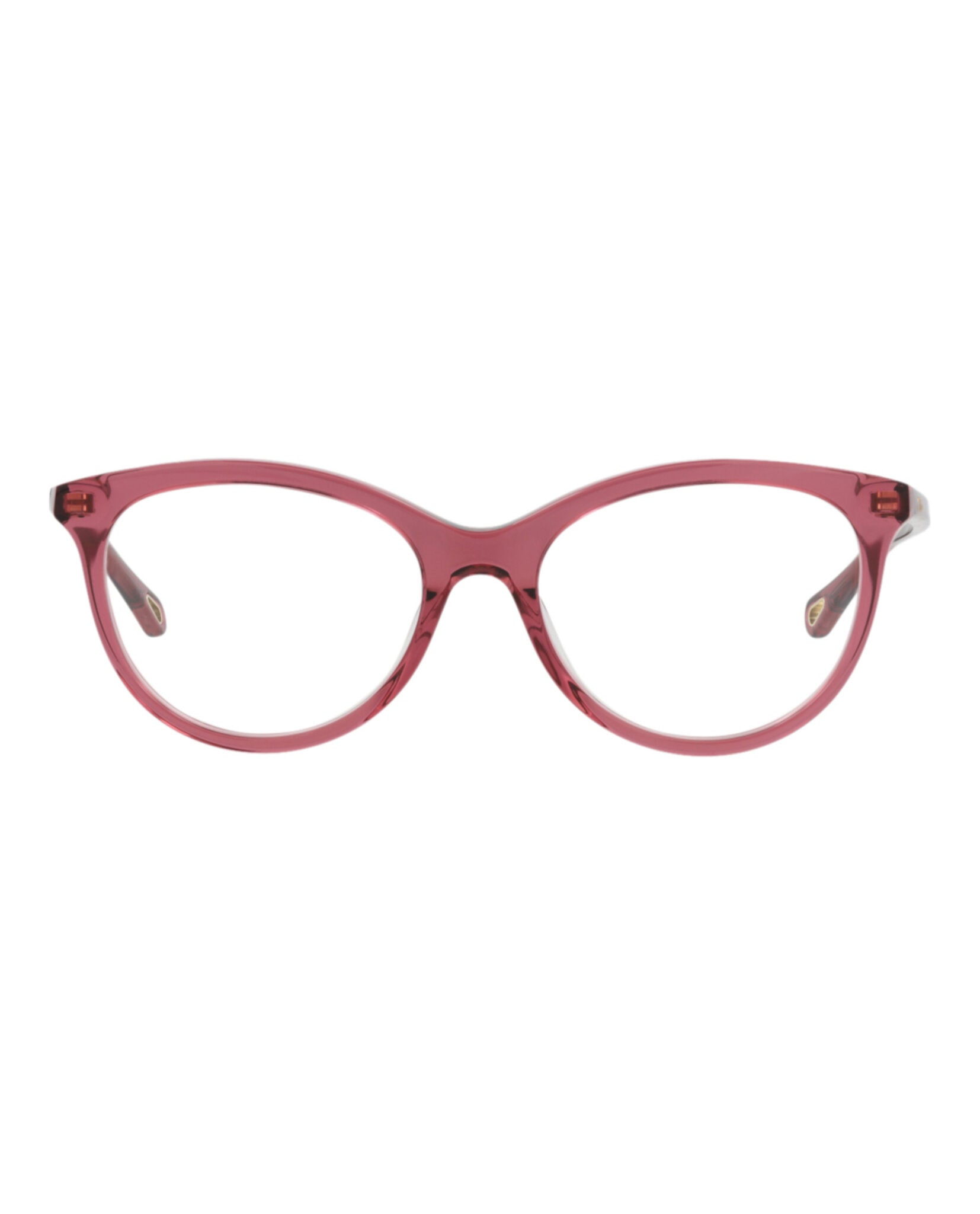Chloé Chloé Womens Round/Oval Pink Pink Transparent Fashion Designer Eyewear