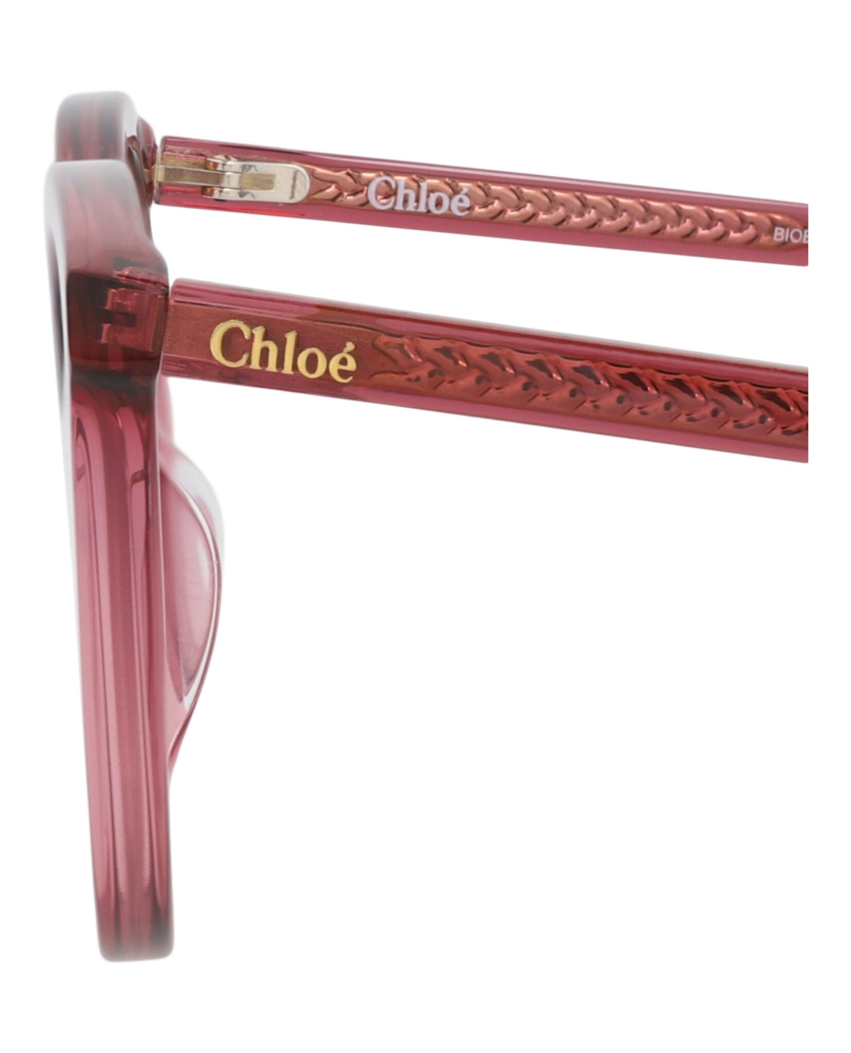 Chloé Chloé Womens Round/Oval Pink Pink Transparent Fashion Designer Eyewear