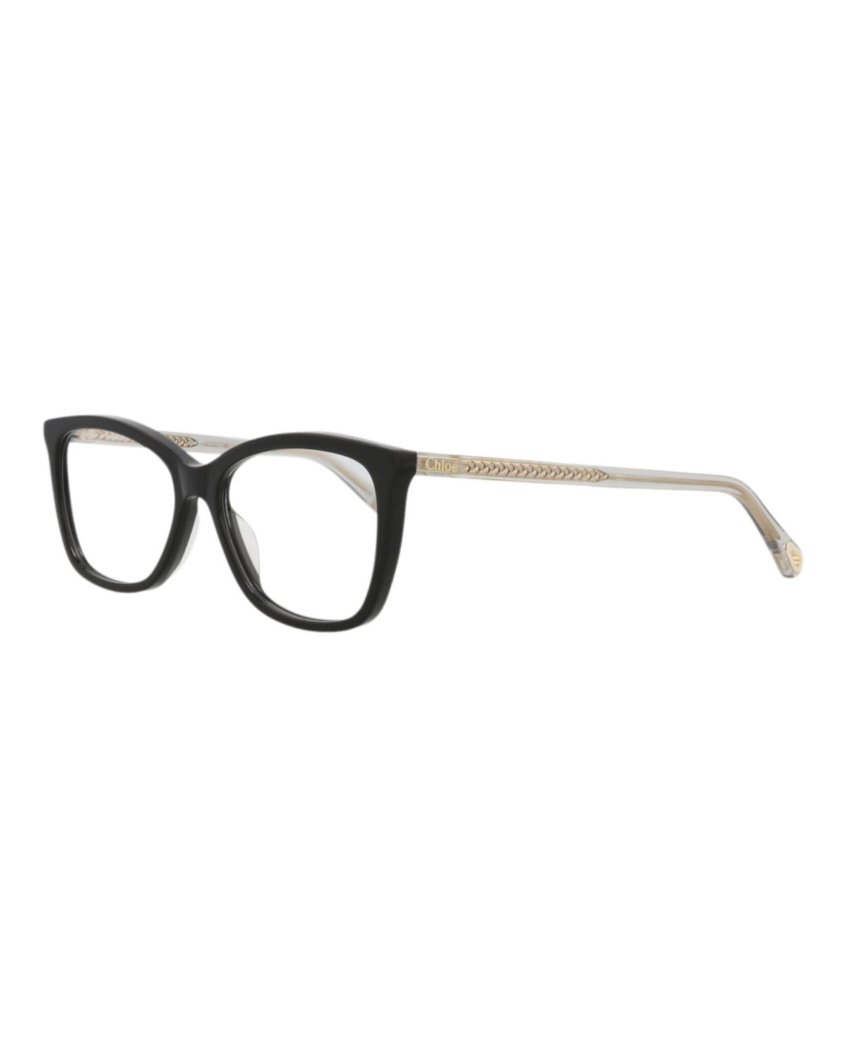 Chloé Womens Cat Eye Black Grey Transparent Fashion Designer Eyewear