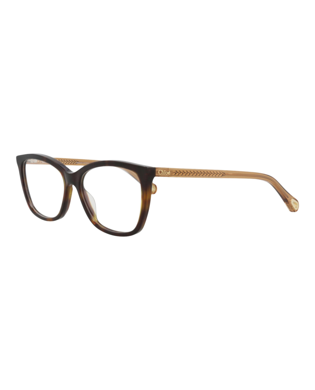 Chloé Womens Cat Eye Havana Brown Transparent Fashion Designer Eyewear