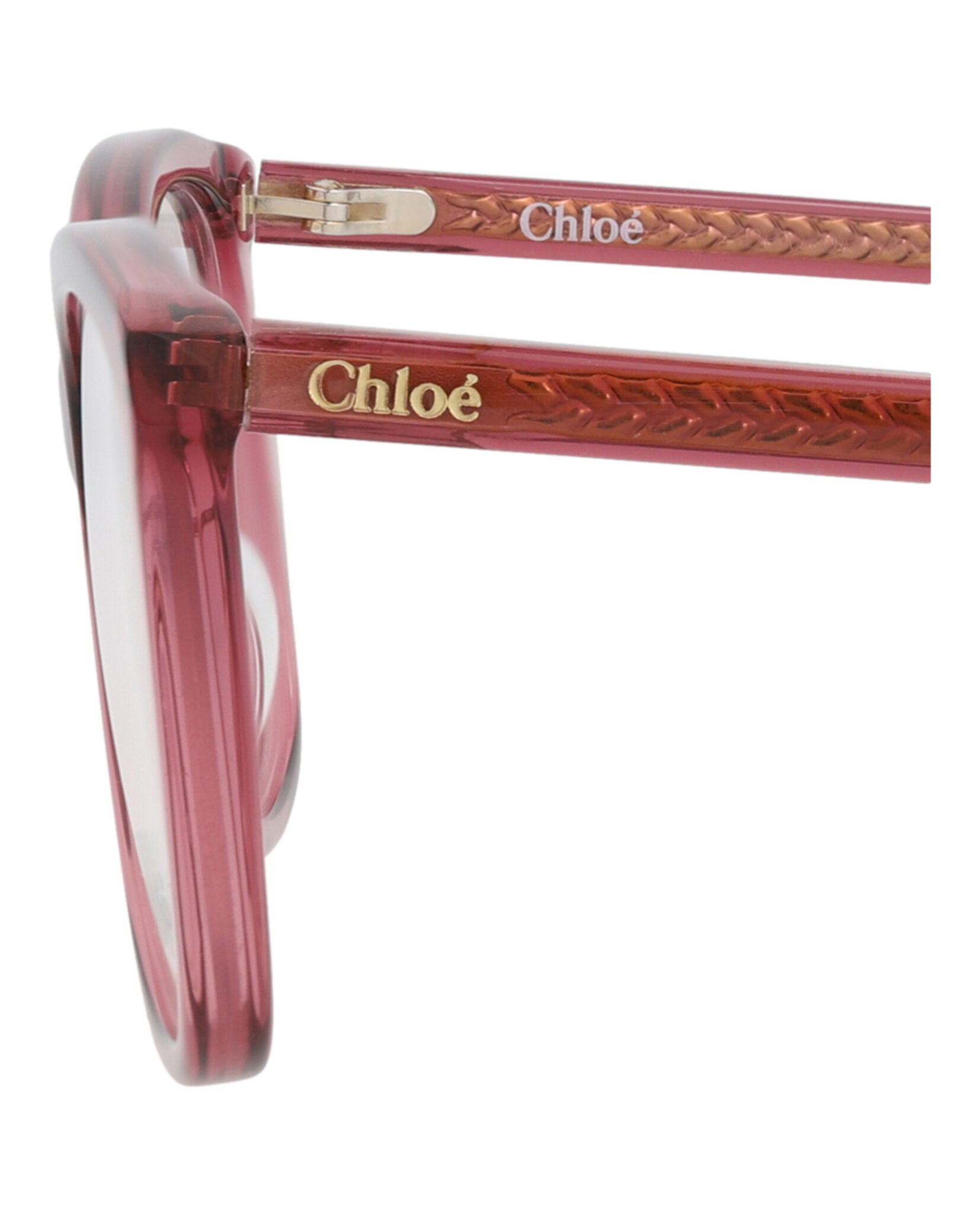 Chloé Chloé Womens Cat Eye Pink Pink Transparent Fashion Designer Eyewear