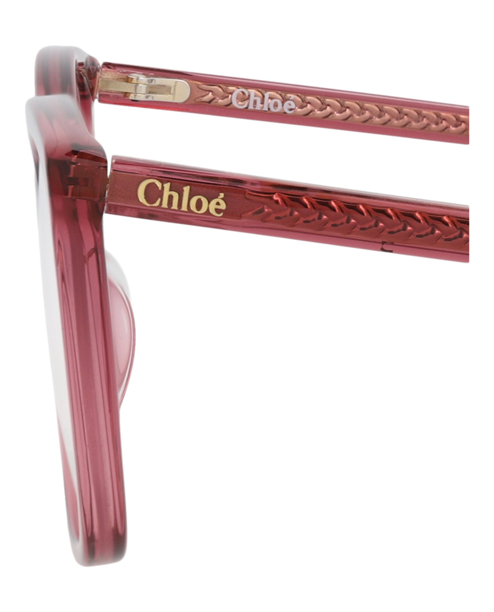 Chloé Chloé Womens Cat Eye Pink Pink Transparent Fashion Designer Eyewear