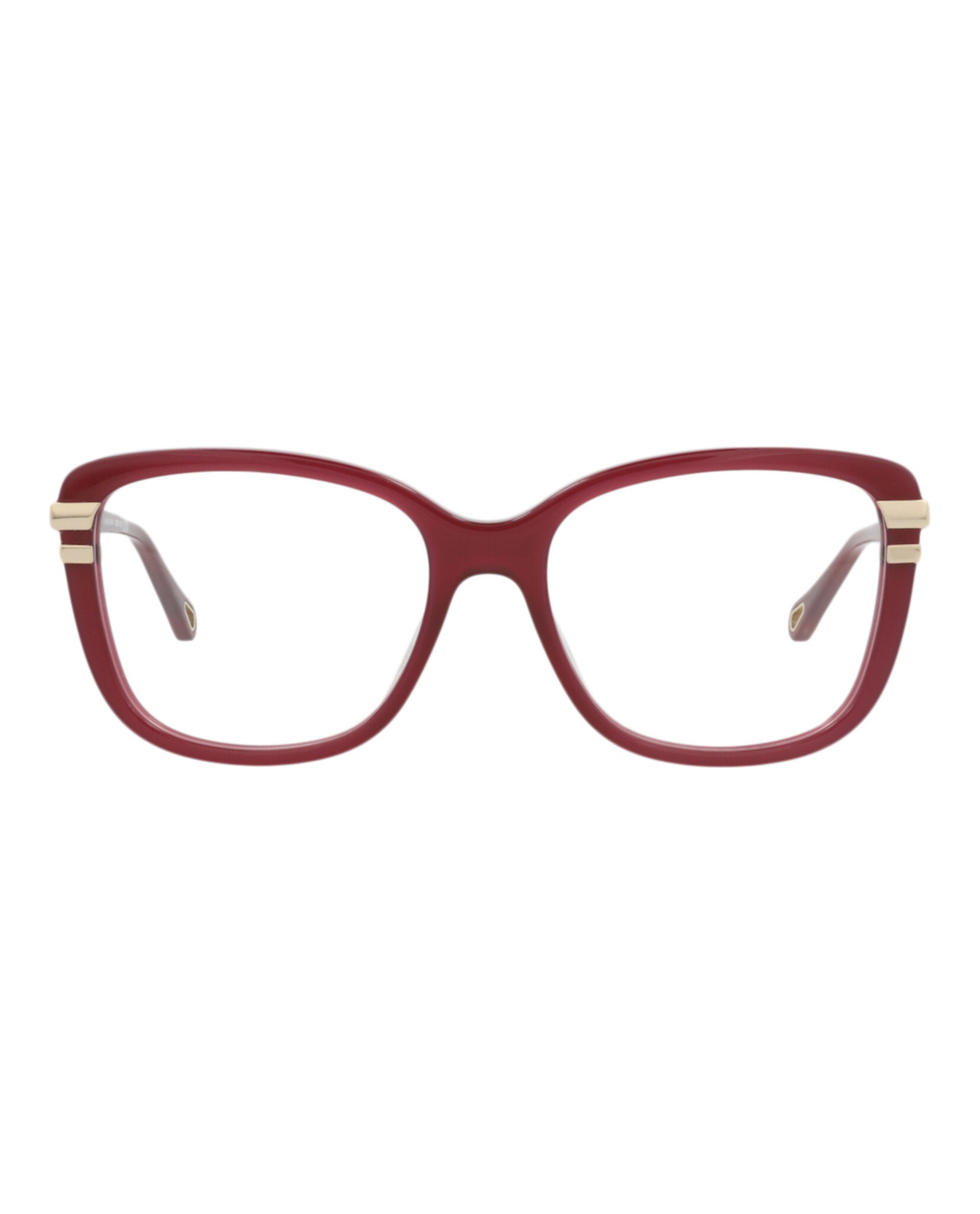 Chloé Chloé Womens Square/Rectangle Burgundy Burgundy Transparent Fashion Designer Eyewear