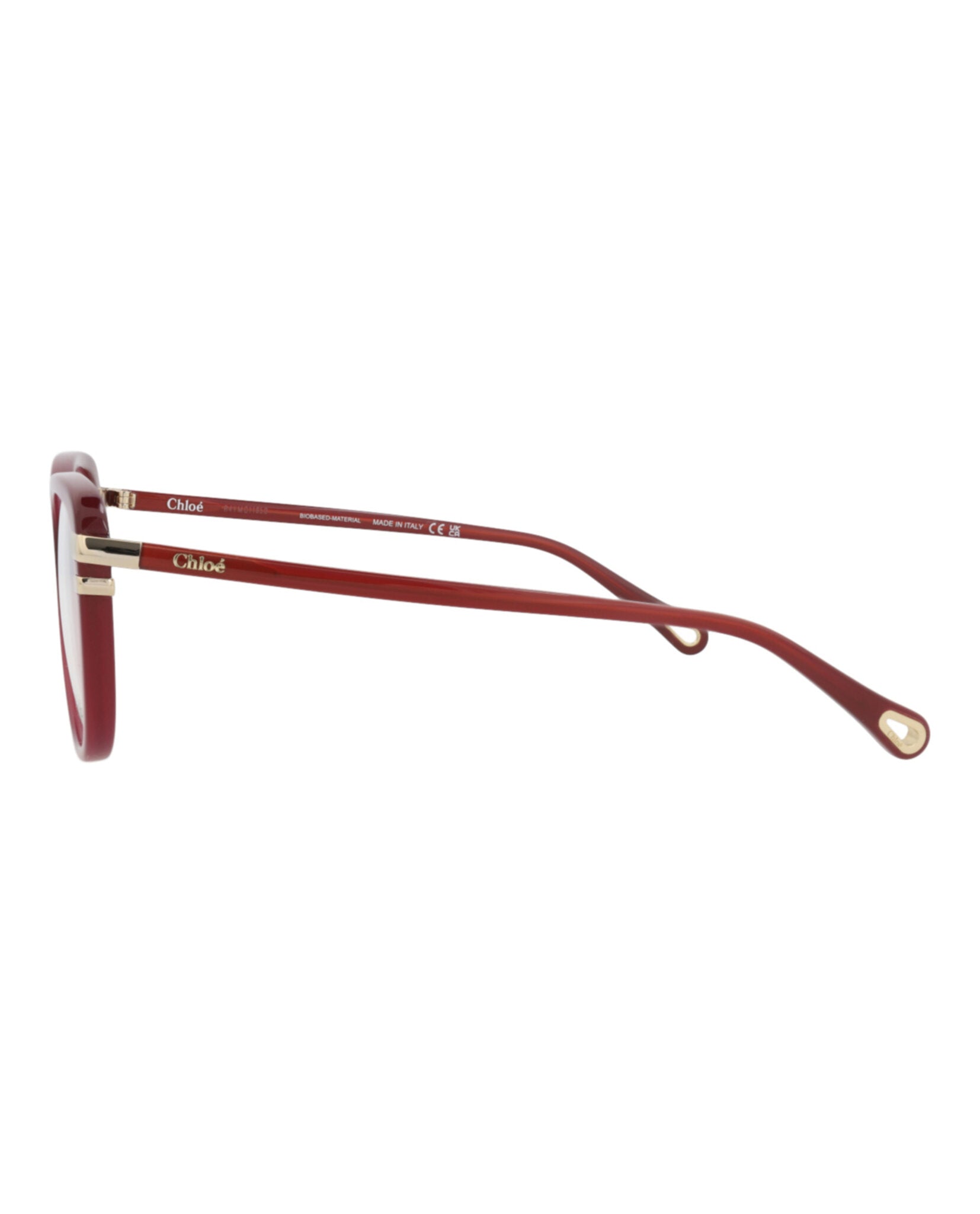 Chloé Chloé Womens Square/Rectangle Burgundy Burgundy Transparent Fashion Designer Eyewear