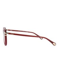 Chloé Chloé Womens Square/Rectangle Burgundy Burgundy Transparent Fashion Designer Eyewear
