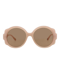 Chloé Chloé Womens Round/Oval Nude Nude Brown Fashion Designer Eyewear