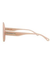 Chloé Chloé Womens Round/Oval Nude Nude Brown Fashion Designer Eyewear