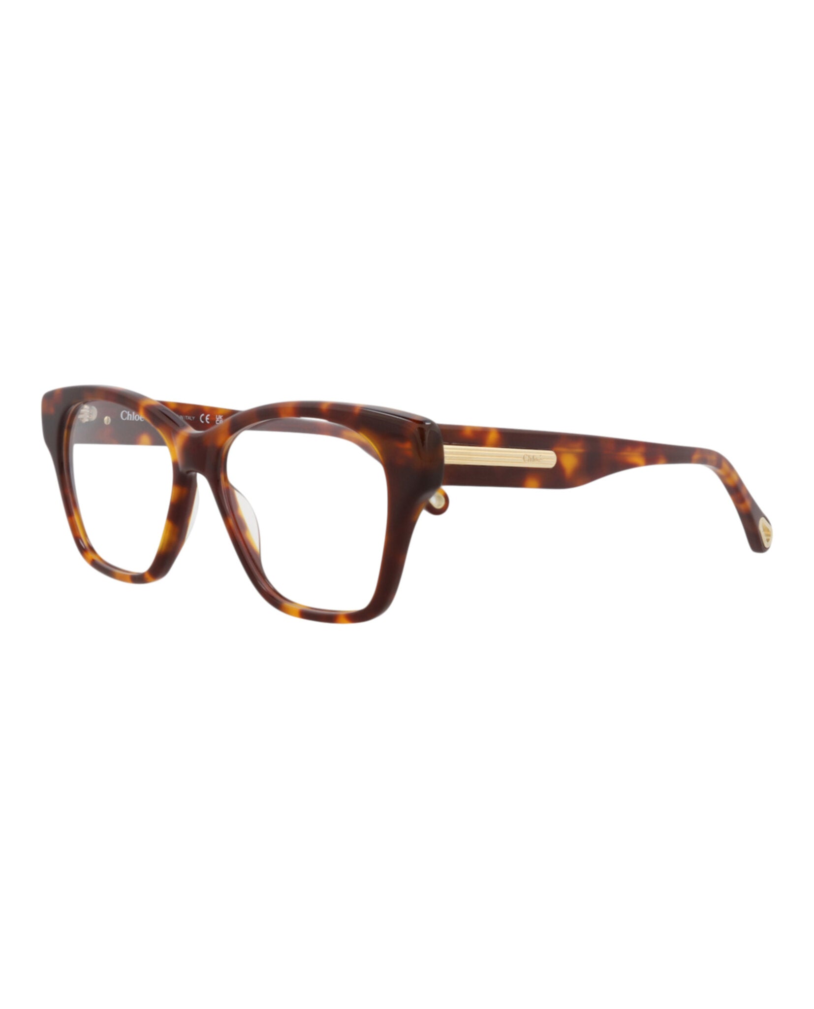 Chloé Chloé Womens Square/Rectangle Havana Havana Transparent Fashion Designer Eyewear