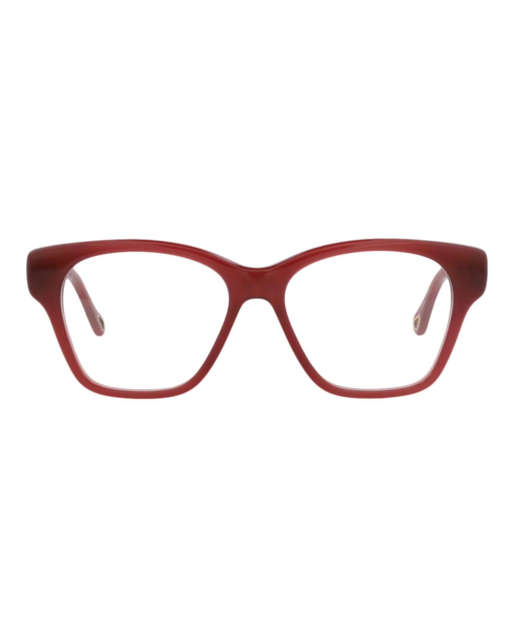 Chloé Chloé Womens Square/Rectangle Burgundy Burgundy Transparent Fashion Designer Eyewear