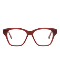 Chloé Chloé Womens Square/Rectangle Burgundy Burgundy Transparent Fashion Designer Eyewear