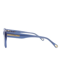 Chloé Chloé Womens Square/Rectangle Blue Blue Transparent Fashion Designer Eyewear