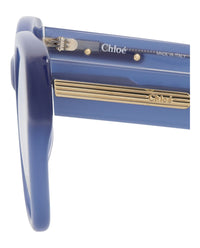 Chloé Chloé Womens Square/Rectangle Blue Blue Transparent Fashion Designer Eyewear