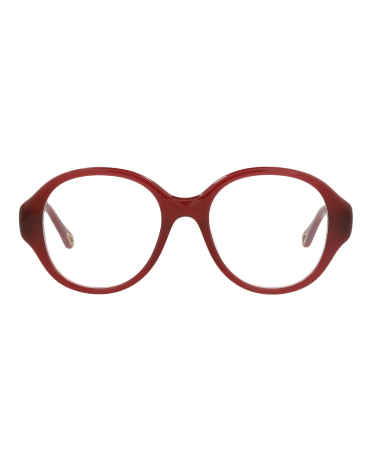 Chloé Womens Round/Oval Burgundy Burgundy Transparent Fashion Designer Eyewear