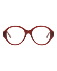 Chloé Womens Round/Oval Burgundy Burgundy Transparent Fashion Designer Eyewear